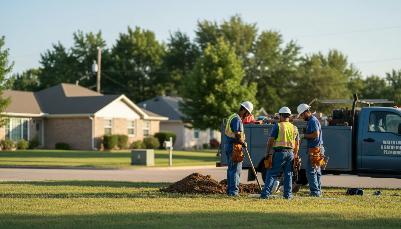 Residential water line and bathroom plumbing service in Knox City, TX